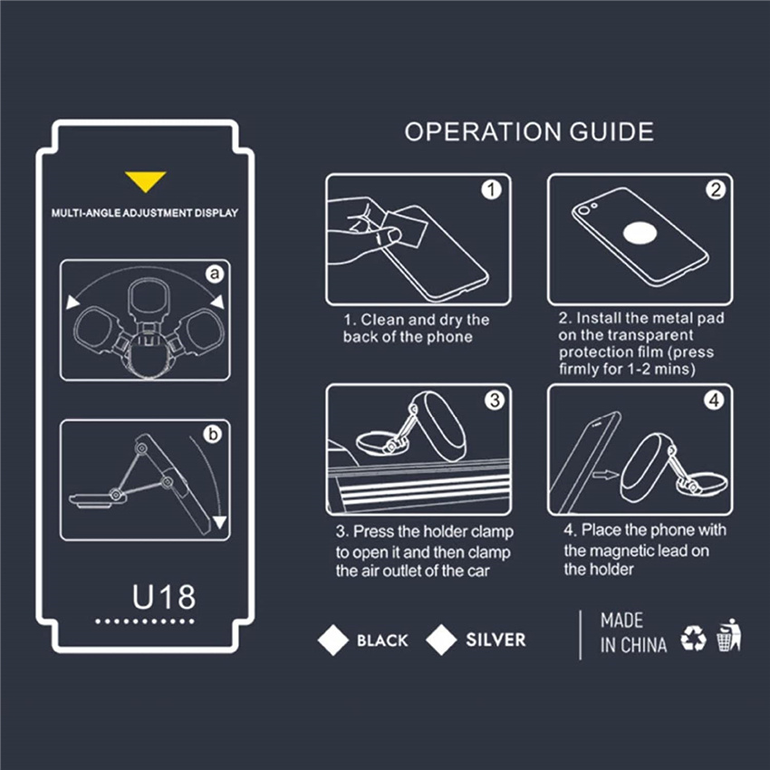 Alloy Folding Magnetic Car Phone Holder Alloy Folding Magnetic Car Phone Holder