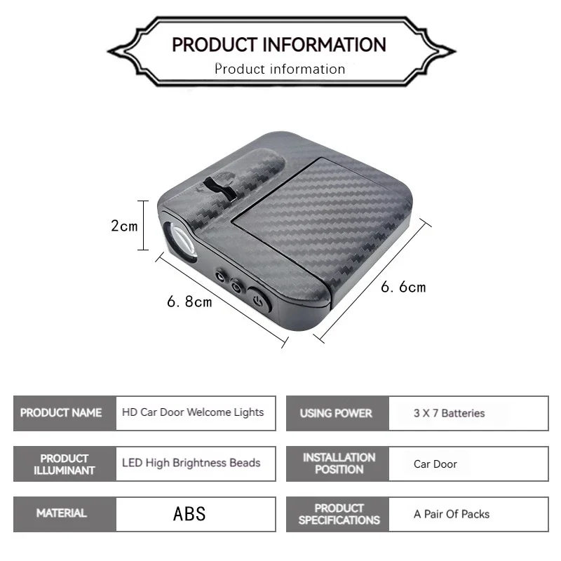 2 car logo Wireless Courtesy door projector LED Shadow light Auto accessories 2 car logo Wireless Courtesy door projector LED Shadow light Auto accessories